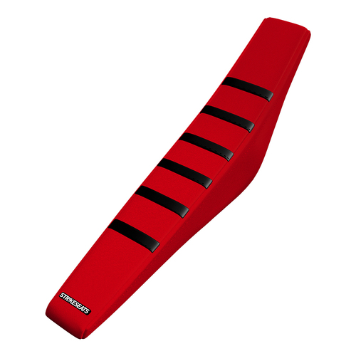 Honda CRF50 04-26/XR50 00-03 BLACK/RED/RED Gripper Ribbed Seat Cover