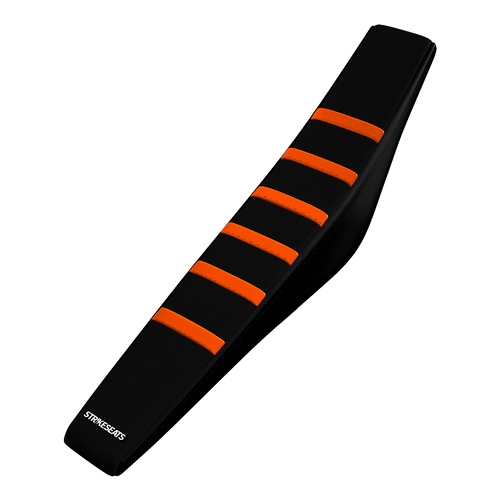 KTM SX/SXF/XC/XCF 07-10 /EXC/EXCF 08-11 ORANGE/BLACK/BLACK Gripper Ribbed Seat Cover