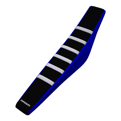 Yamaha YZ450F 23-24/ YZ250F/YZ450FX/WR450F 24 WHITE/BLACK/BLUE Gripper Ribbed Seat Cover